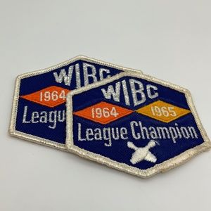 Vintage 1960s WIBC Bowling League Championship Collectible Patches